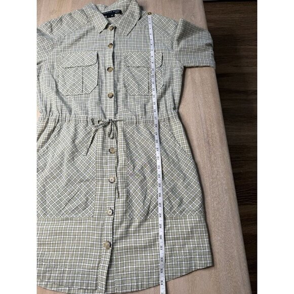 Veronica Beard Women Alyse Plaid Check Long Sleeve Cotton Shirt Dress Small - Picture 7 of 9